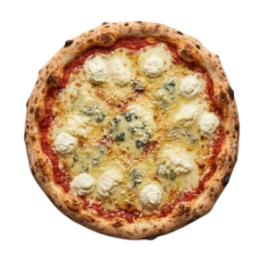 Pizza 4 fromages avec mozarella, ricotta, gorgonzola et parmesan