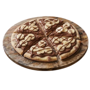 Pizza dessert banane nutella