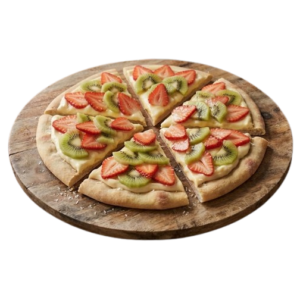 Pizza sucrée fraise kiwi