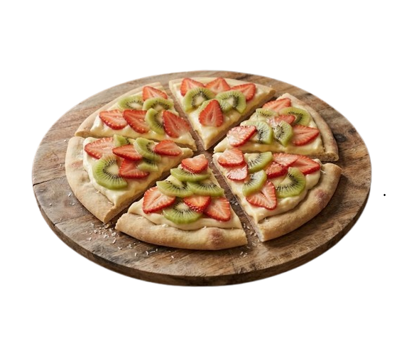 Pizza sucrée fraise kiwi