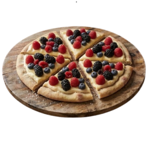 Pizza dessert fruits des bois