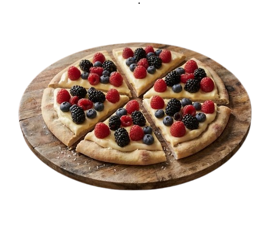 Pizza dessert fruits des bois