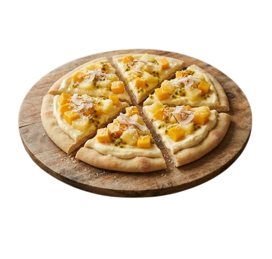 Pizza sucrée tropicale